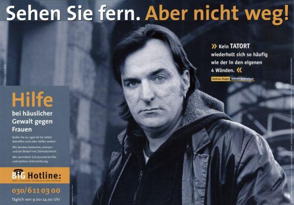 Plakataktion mit „Tatort“-Kommissaren Plakataktion mit „Tatort“-Kommissaren